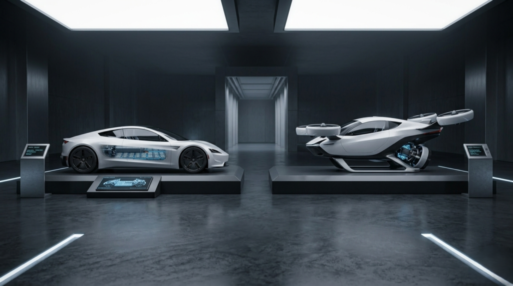 Tesla Hovering Car vs. Alef Flying Car