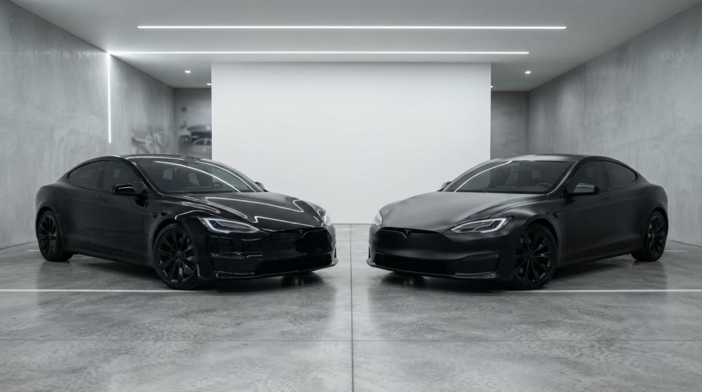 Factory Diamond Black vs. Stealth Matte Wrap: The Cost Dilemma