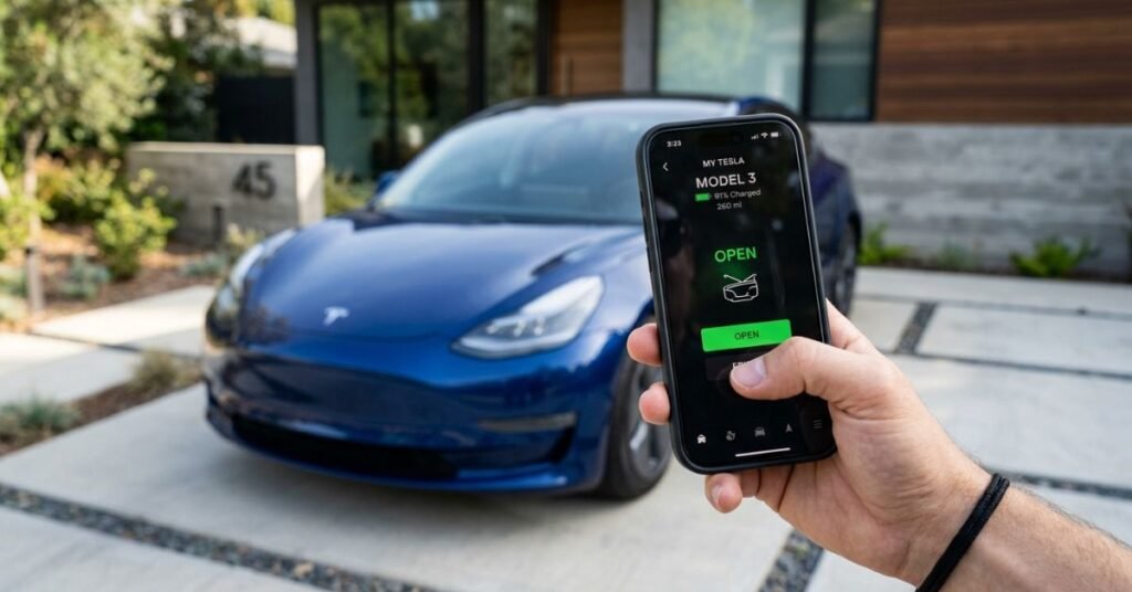 Open the Tesla Frunk With the Mobile App