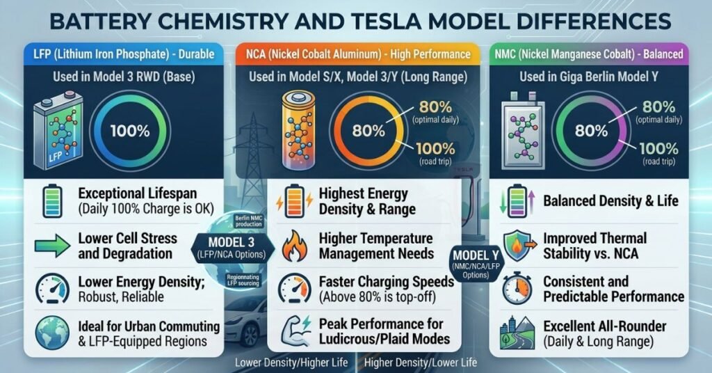 Battery Chemistry and Tesla Model Differences