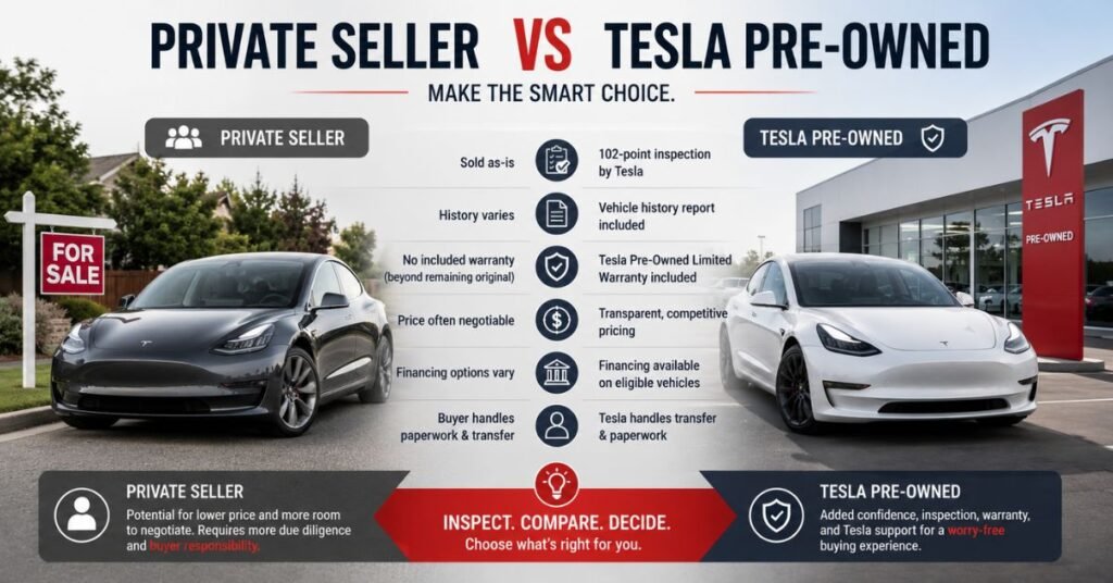 Private Seller vs Tesla Pre-Owned