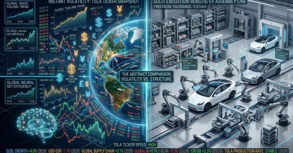 Tesla Stock Price vs. Tesla Business Performance