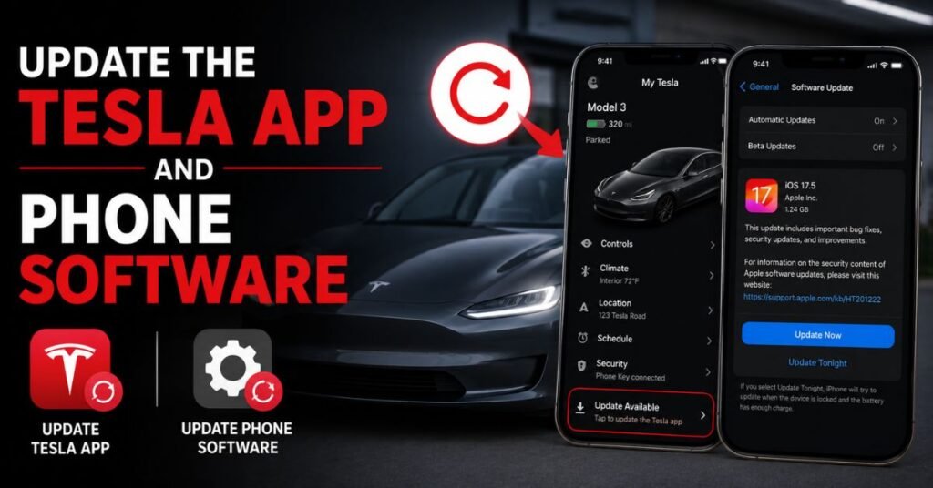 7. Update the Tesla App and Phone Software