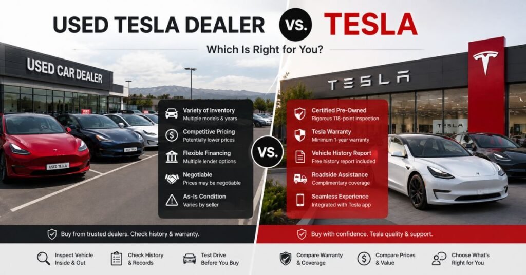 Used Tesla Dealer vs. Tesla